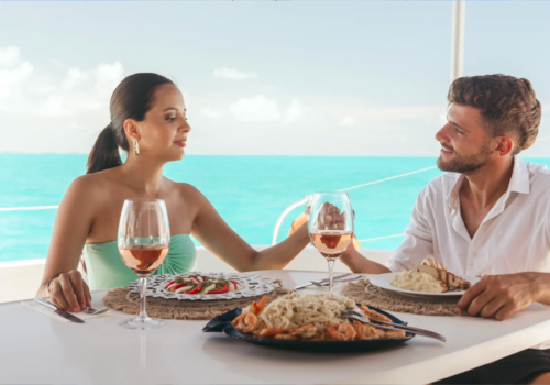 Romantic dinner on a private catamaran in Cancun