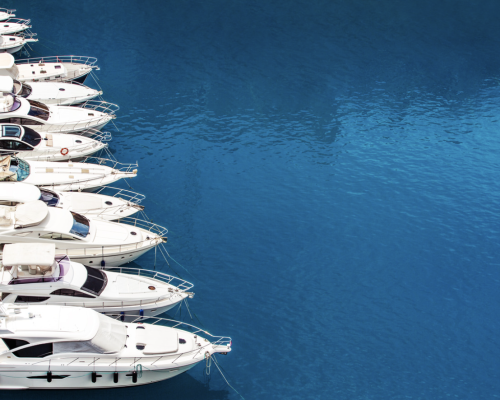 Yacht Fleet of Amaya Charters, boats in marina